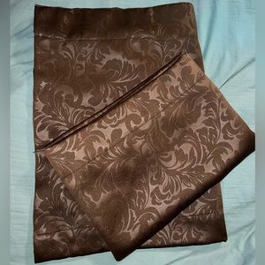 🪟 TWO BROWN WINDOW VALANCES/TOPPERS